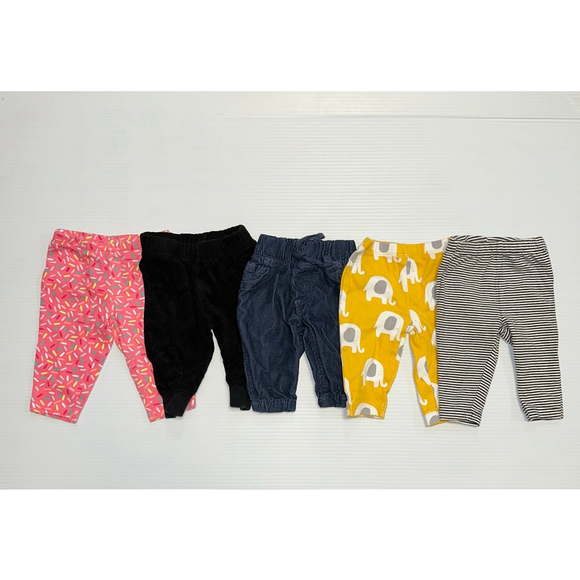 Lot of 5 Baby Girl Pants Bottoms Clothing Bundle 3 months Carters - Picture 1 of 11